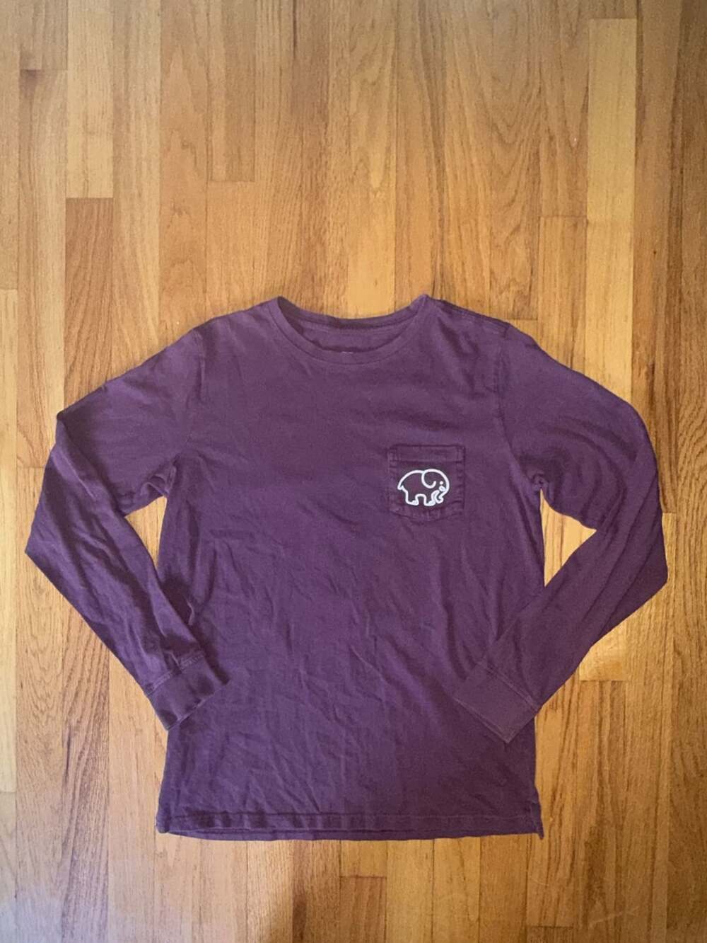 Ivory Ella Womens S Purple Long Sleeve T Shirt Save the Elephants Cotton